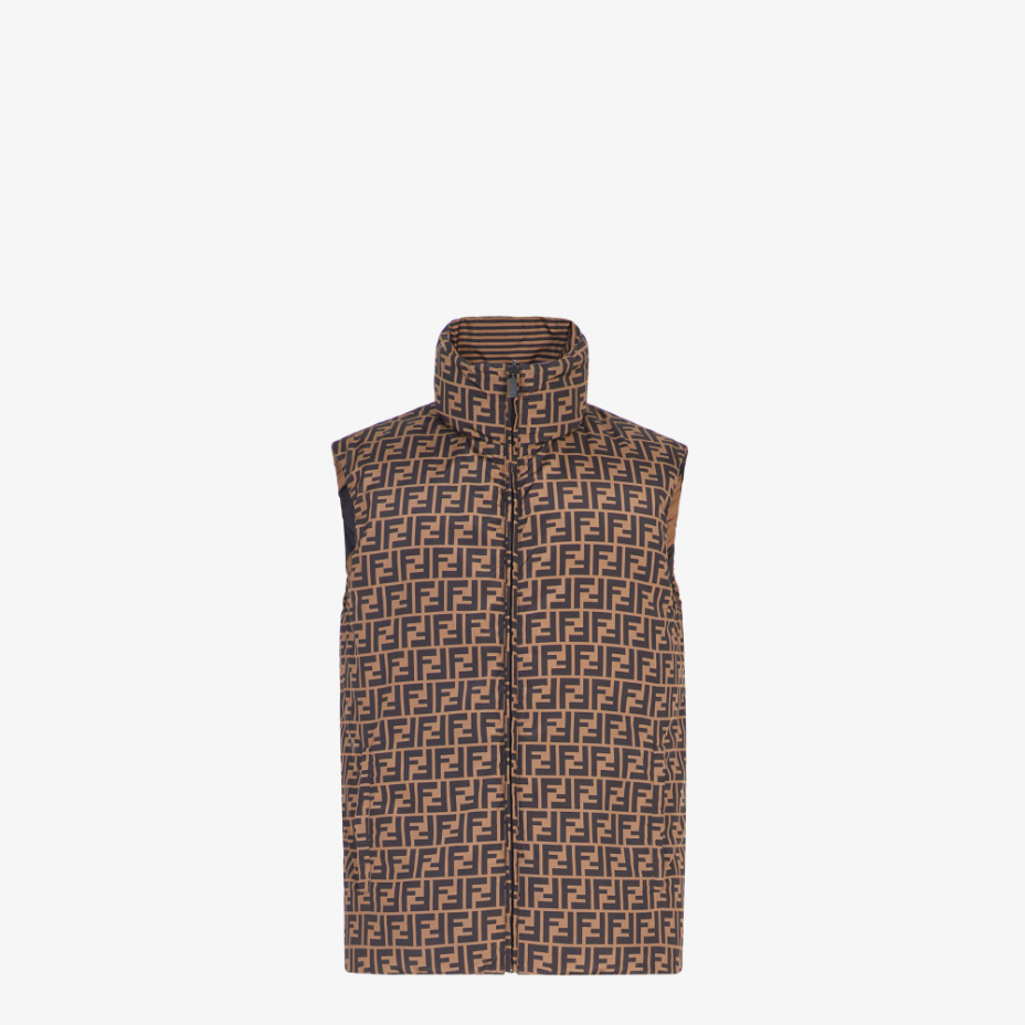 Brown Nylon Gilet