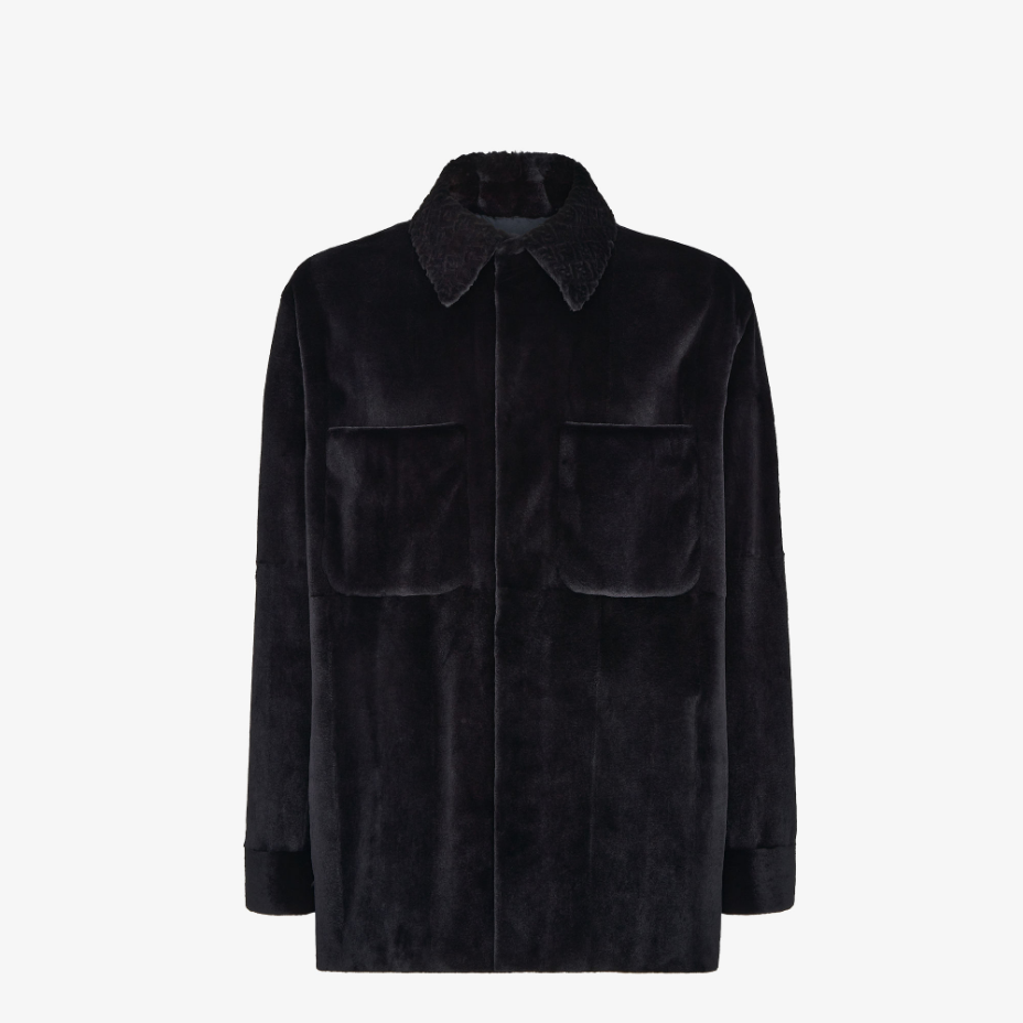 Navy Blue Mink Blouson