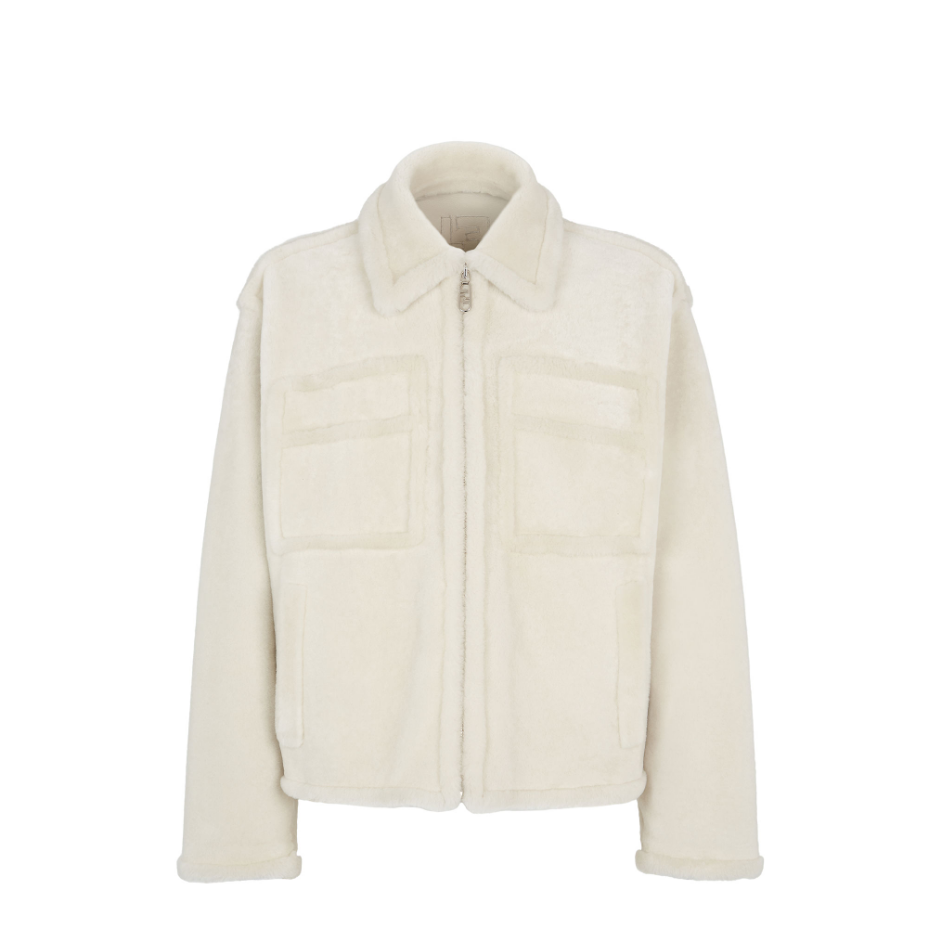 White Shearling Blouson