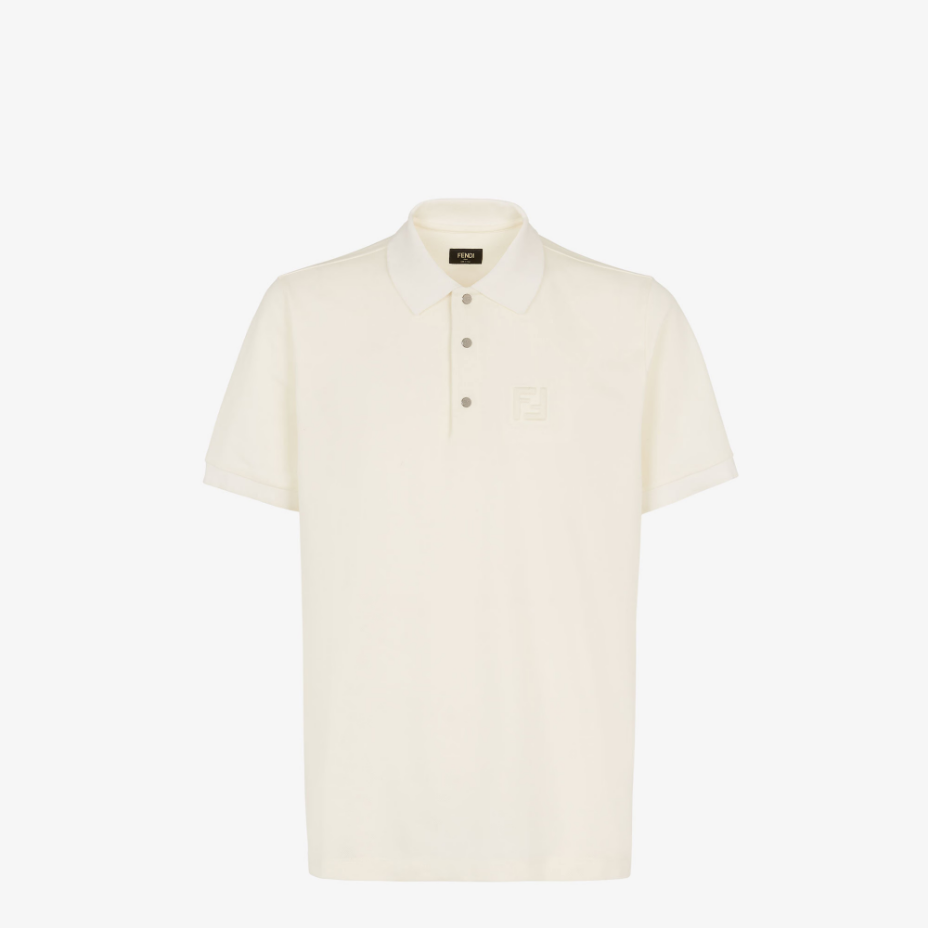 White Cotton Polo Shirt