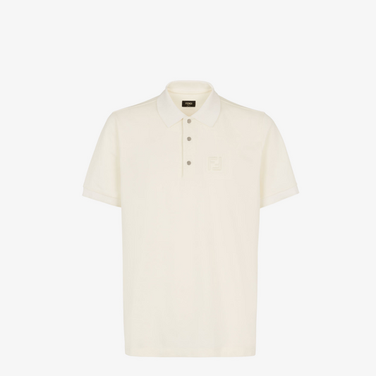 White Cotton Polo Shirt