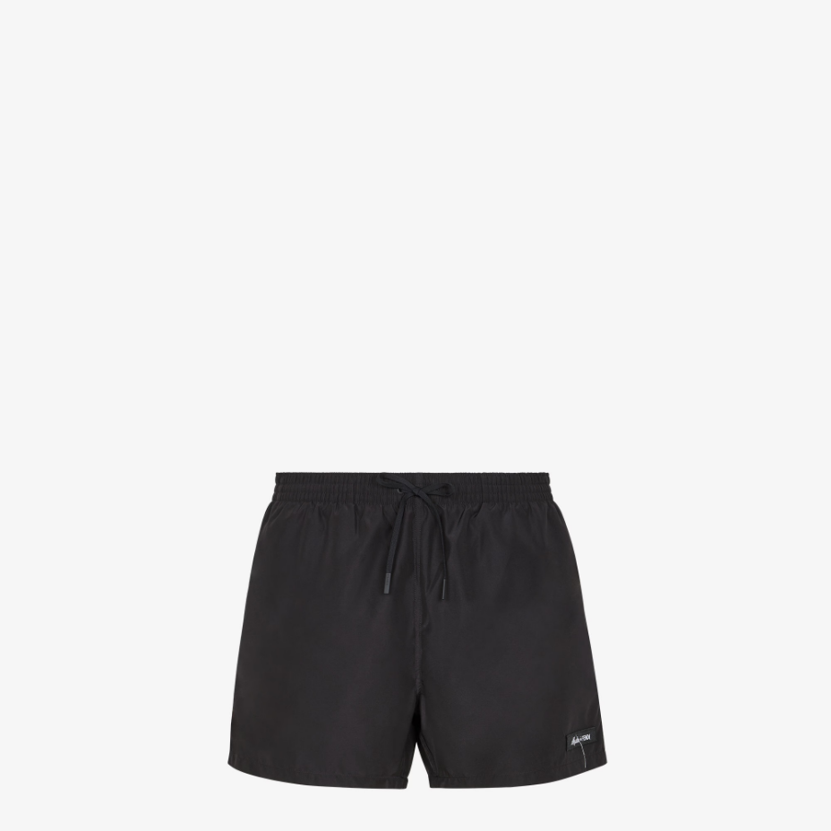 Black Nylon Swim Shorts