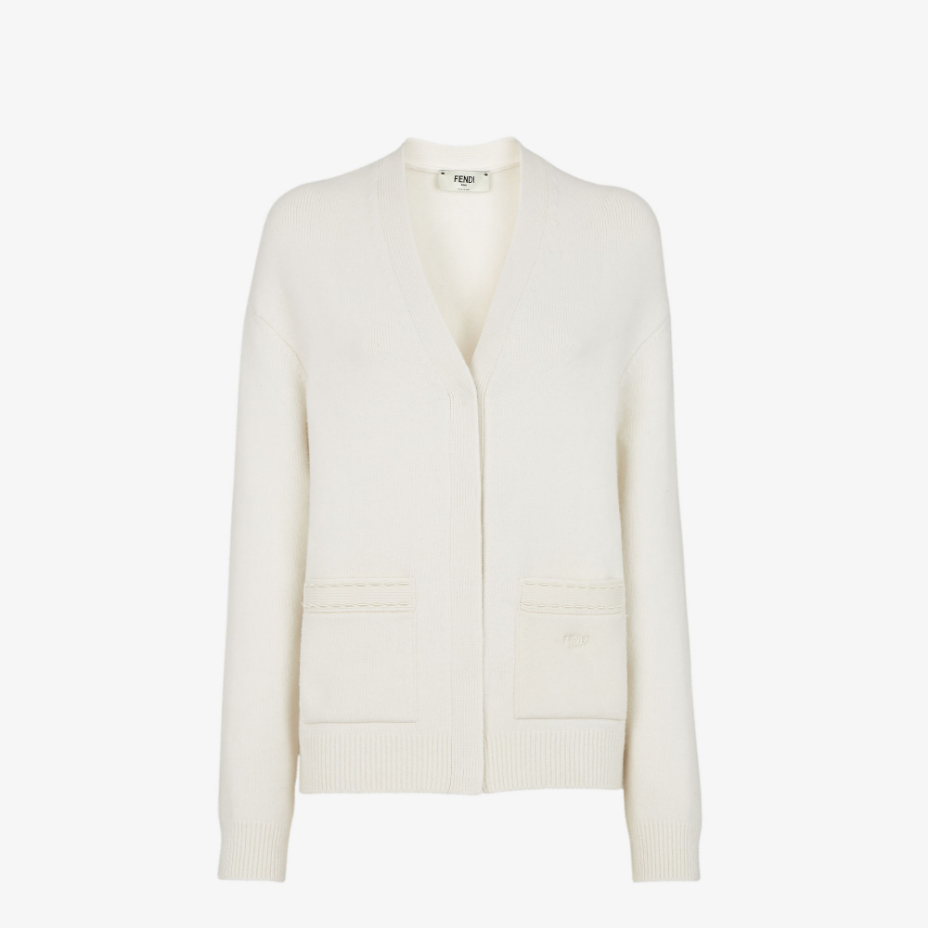 White Cashmere Cardigan