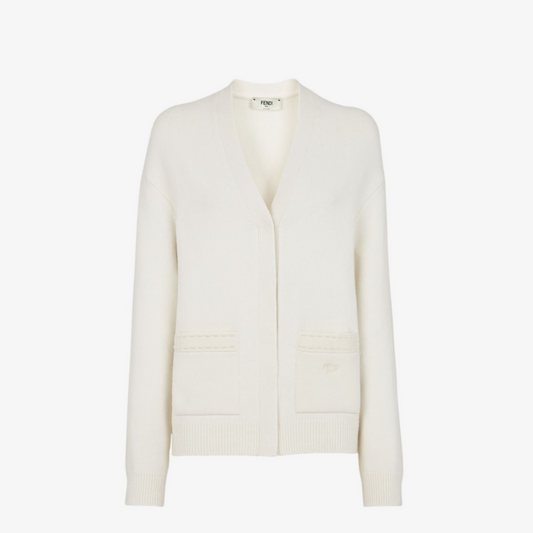 White Cashmere Cardigan