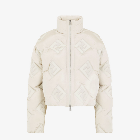 White FF Tech Fabric Down Jacket