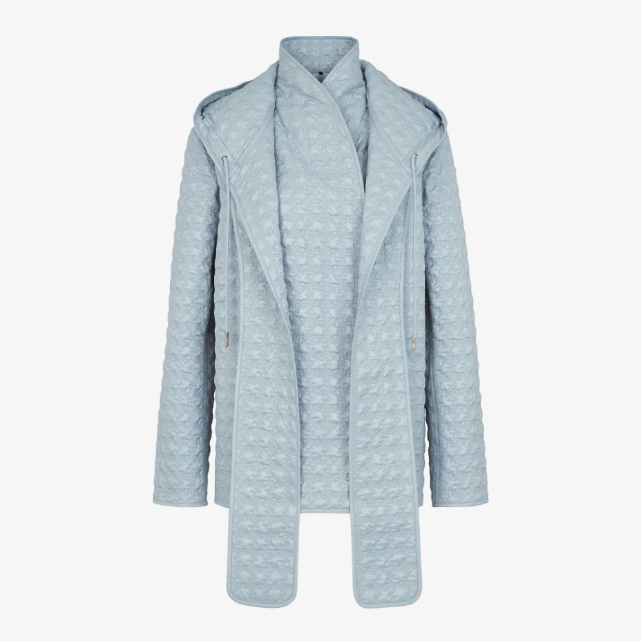 Light Blue Nylon Quilted Jacket