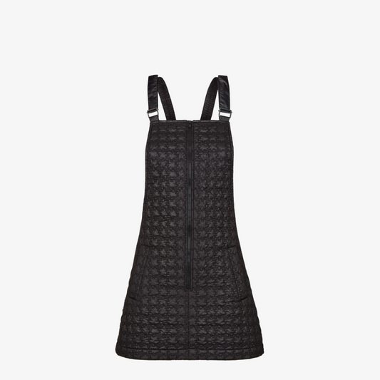 Black Quilted Nylon Dress