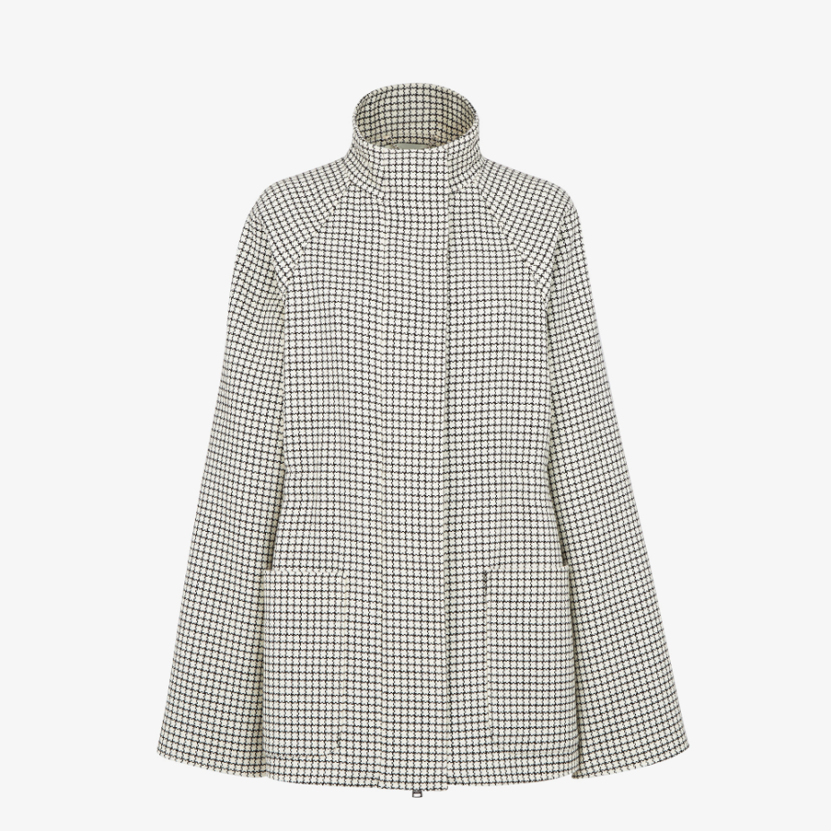 White Check Wool Jacket