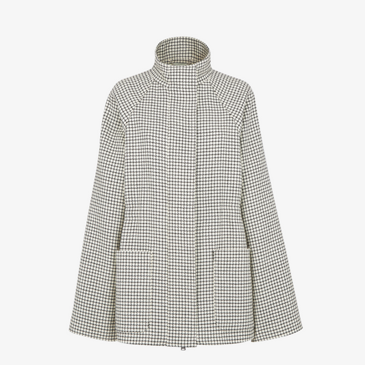 White Check Wool Jacket