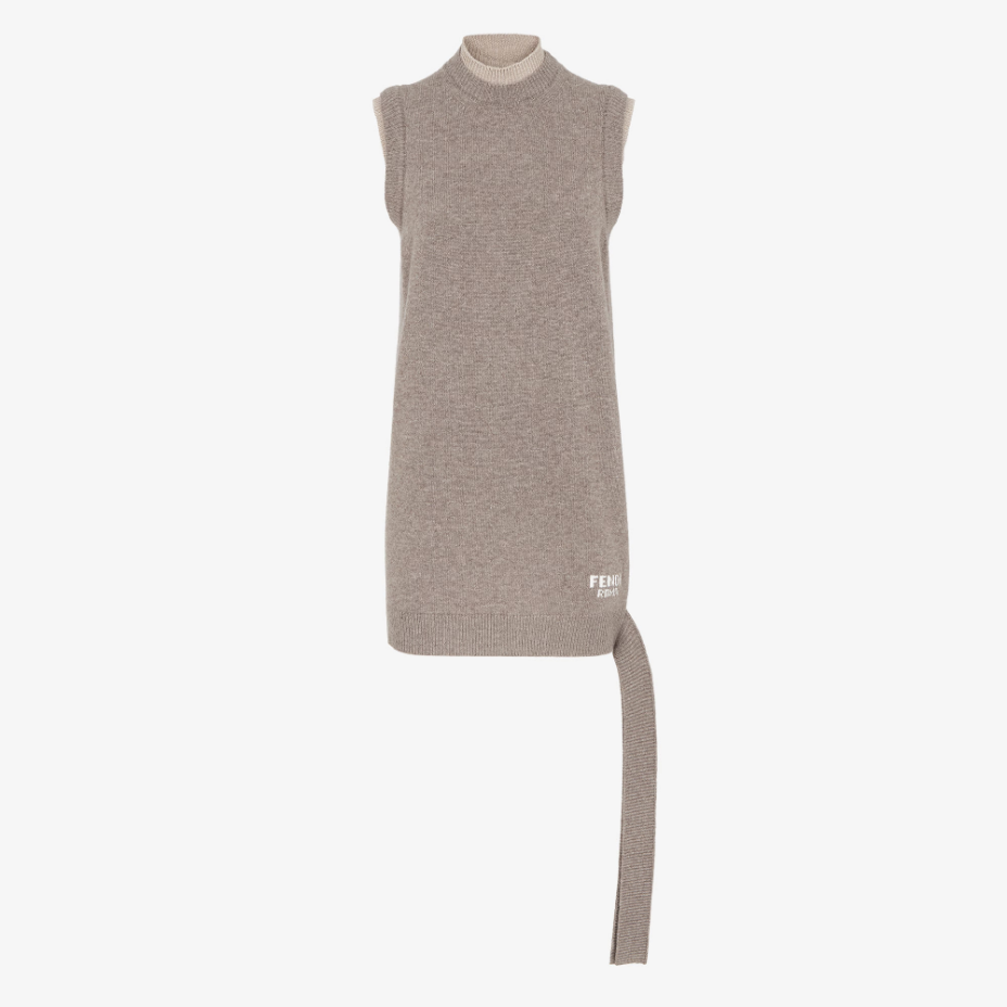 Dove Grey Wool And Cashmere Dress