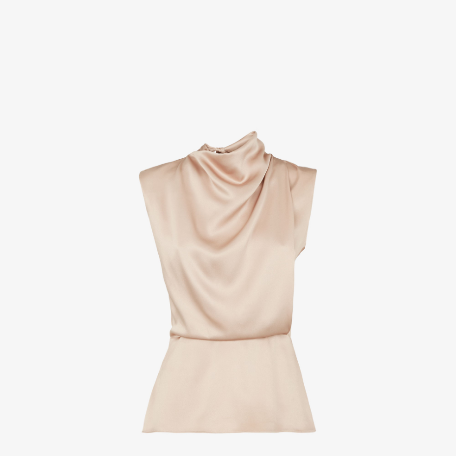 Champagne-Coloured Silk Top