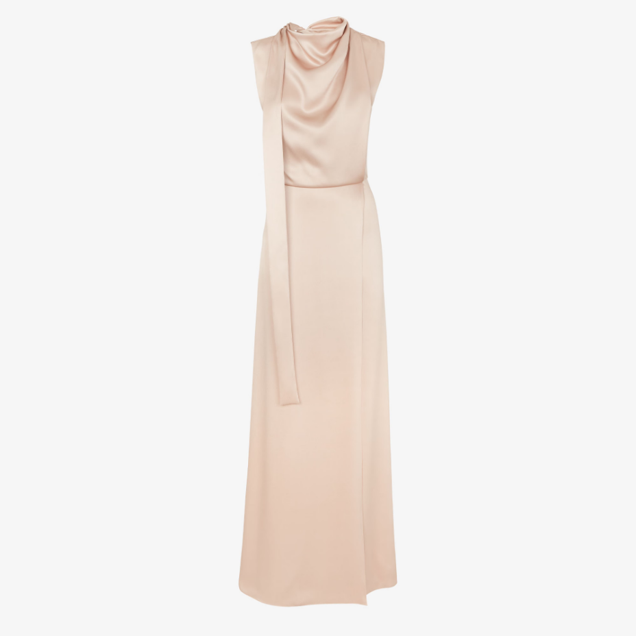 Champagne-Coloured Silk Dress