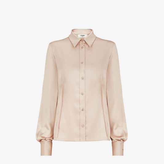 Champagne-Coloured Silk Shirt