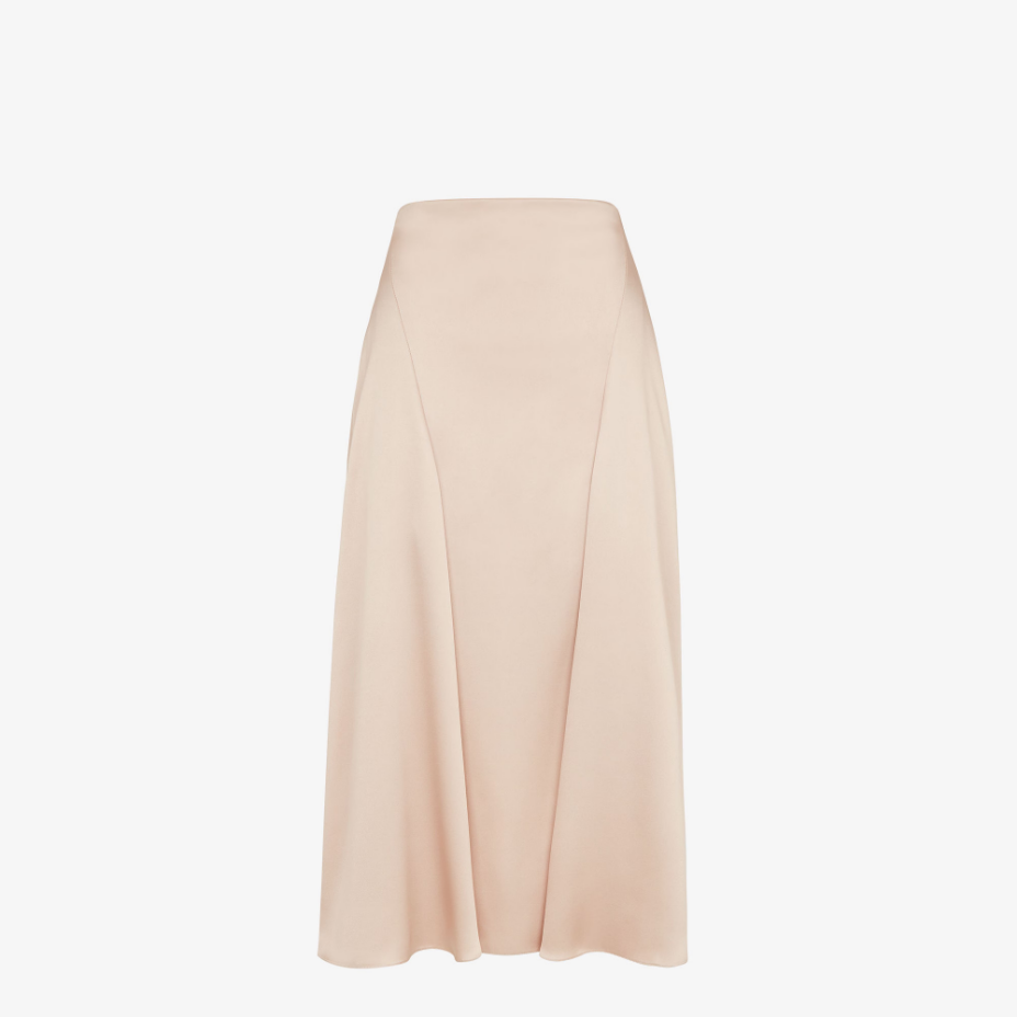 Champagne-Coloured Silk Skirt