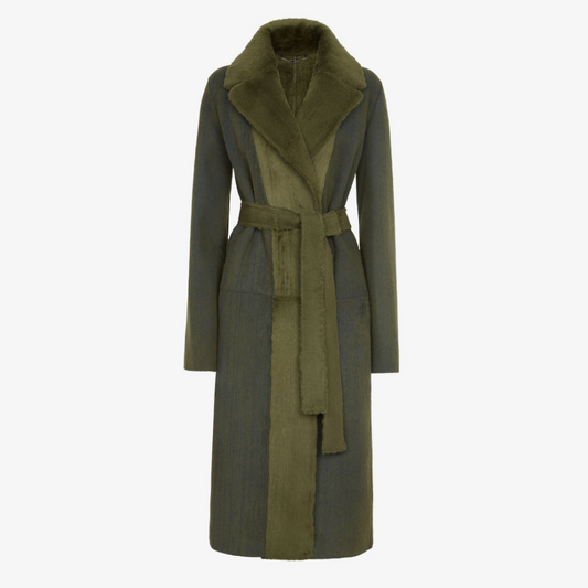 Dark Green Sheepskin Coat