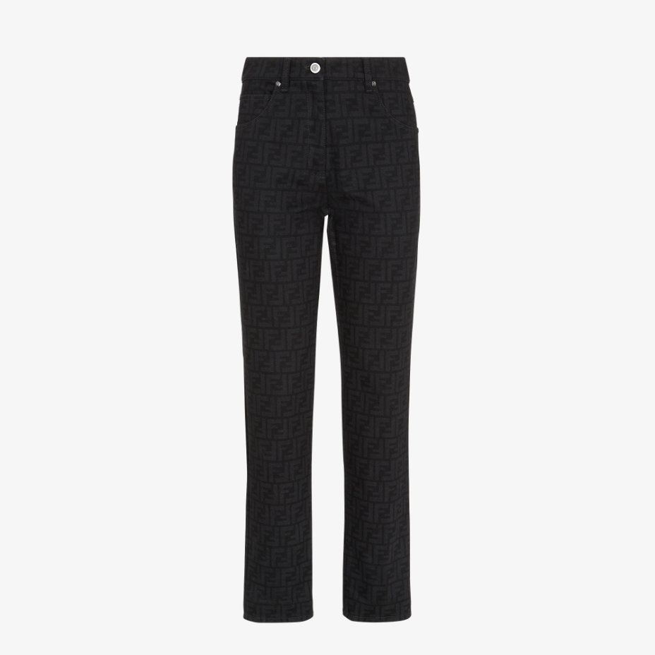 Black FF Denim Trousers