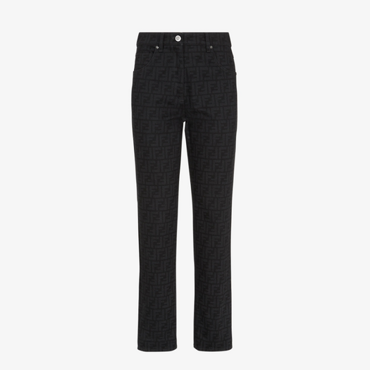 Black FF Denim Trousers