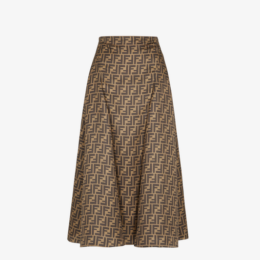 Brown FF Twill Skirt