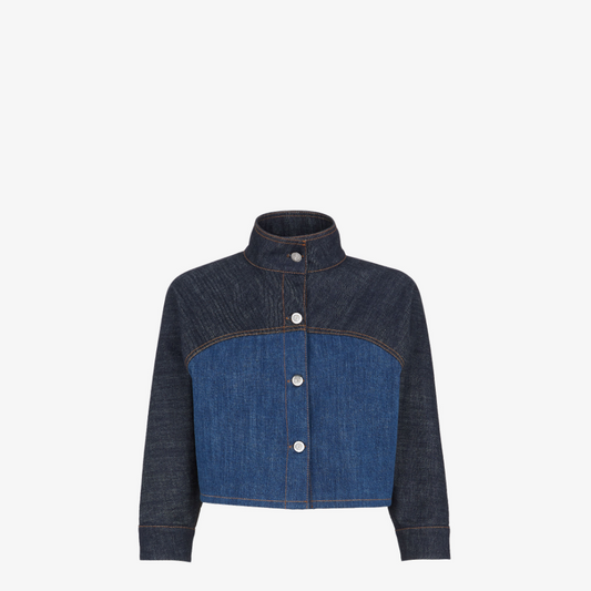 Blue Two-Tone Denim Jacket