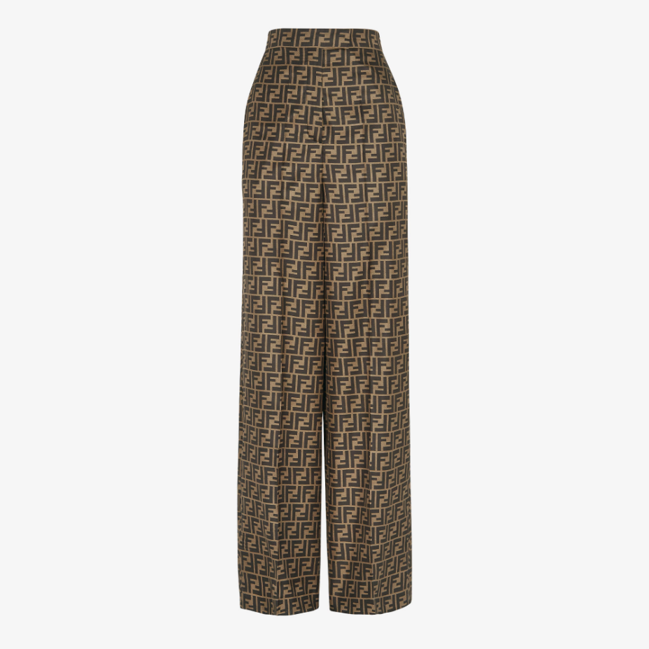 Brown Silk Trousers