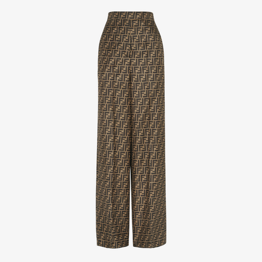 Brown Silk Trousers