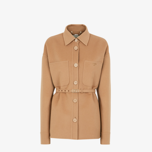 Go-To Jacket In Camel-Colour Cashmere