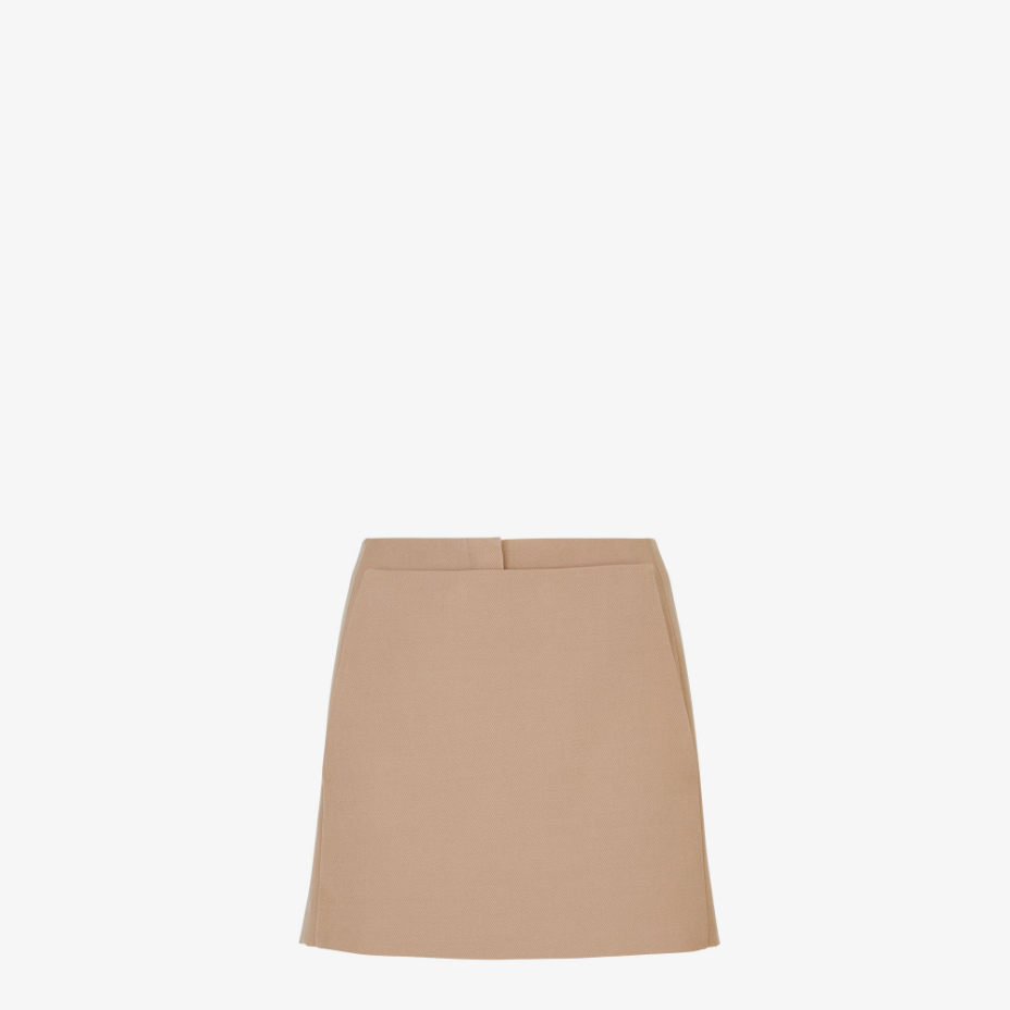 Beige Grain De Poudre Wool Shorts