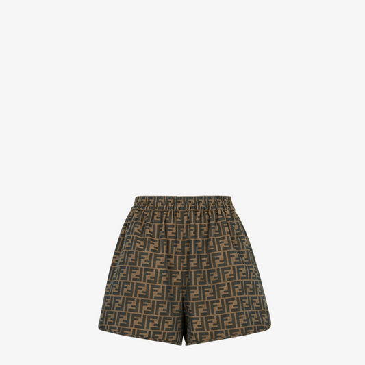 Brown Canvas Shorts