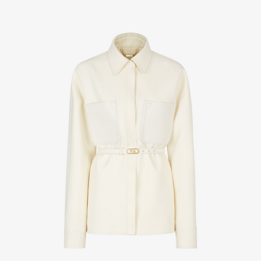 White Wool And Silk Go-To Jacket