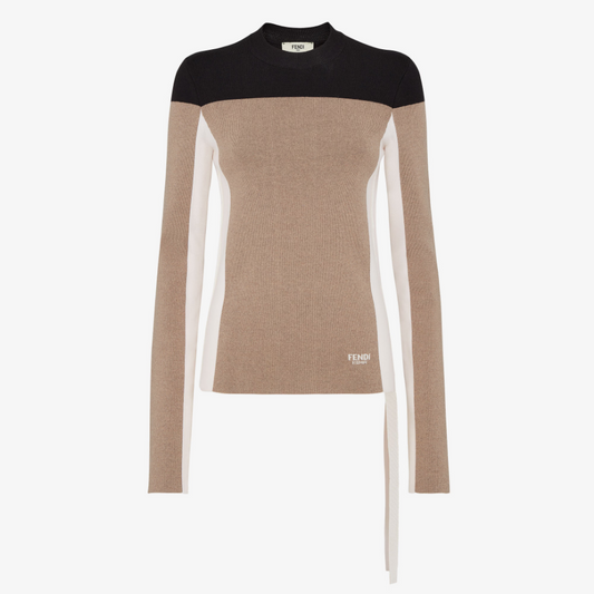 Beige Wool And Viscose Jumper