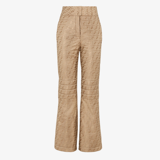 Beige FF Nylon Trousers