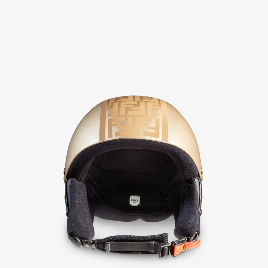 Beige Ski Helmet