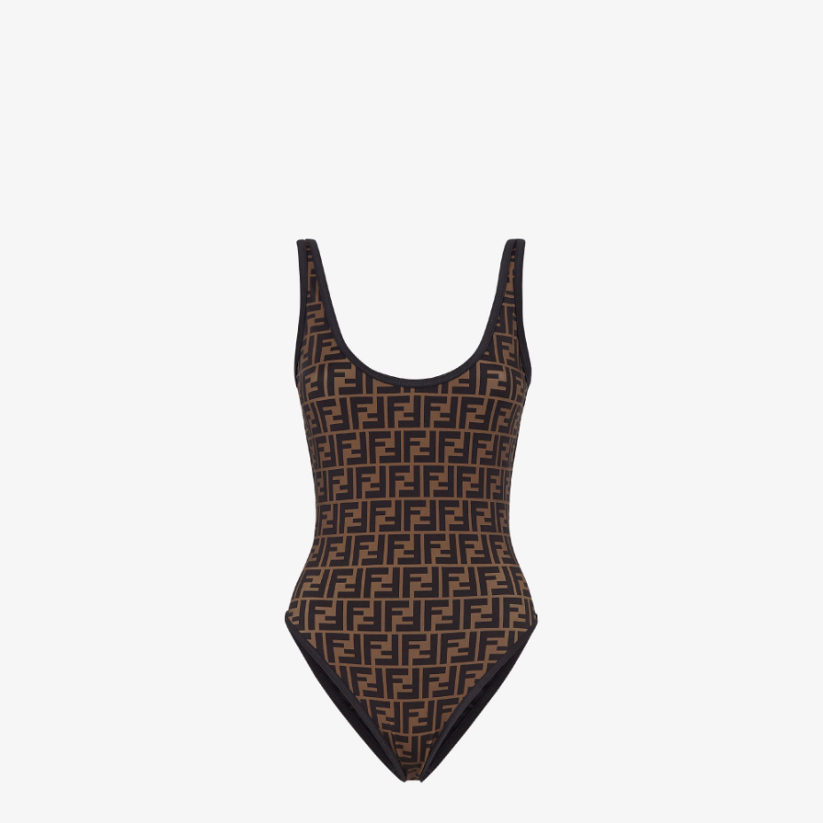 Brown Lycra® Reversible Swimsuit