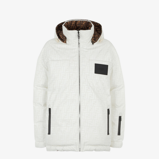 White FF Nylon Down Jacket