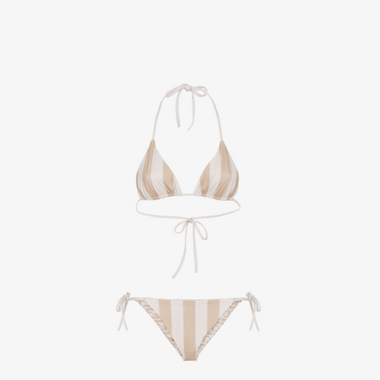 Beige Lycra® Reversible Bikini