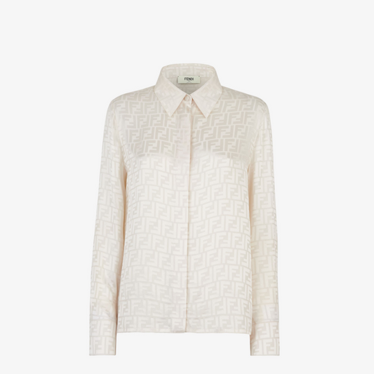 White FF Silk Shirt