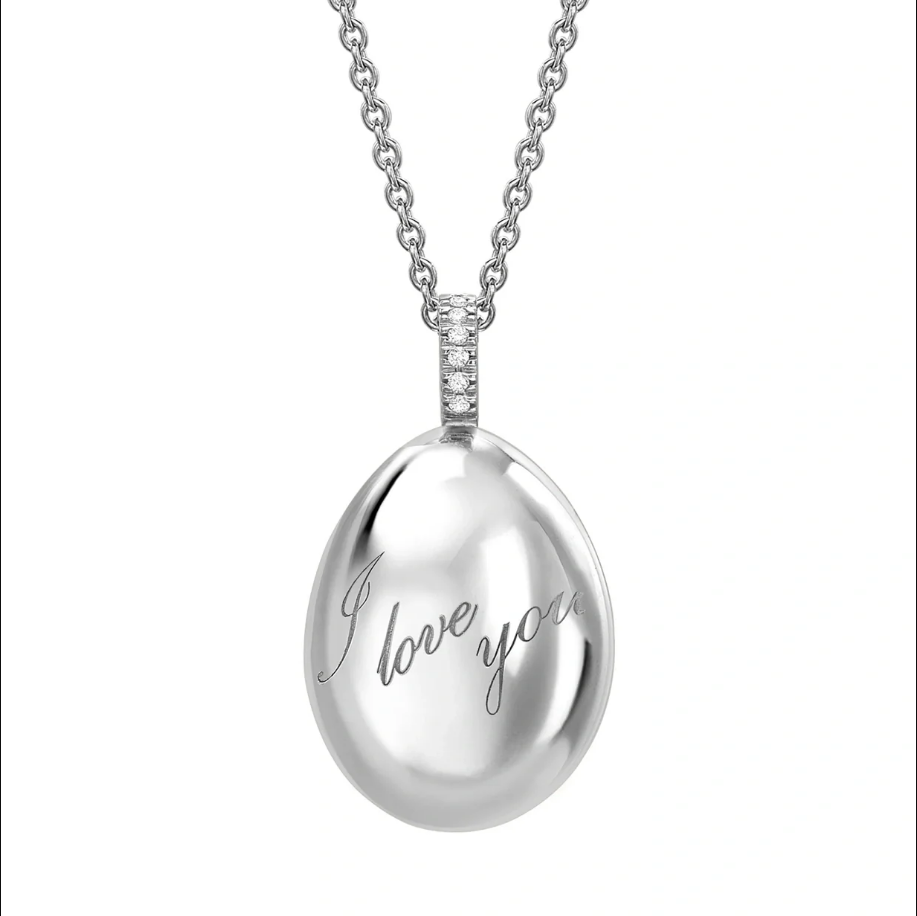 I Love You Egg Pendant