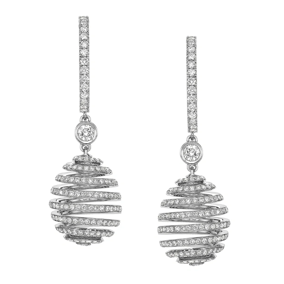 Spiral Egg Drop Earrings