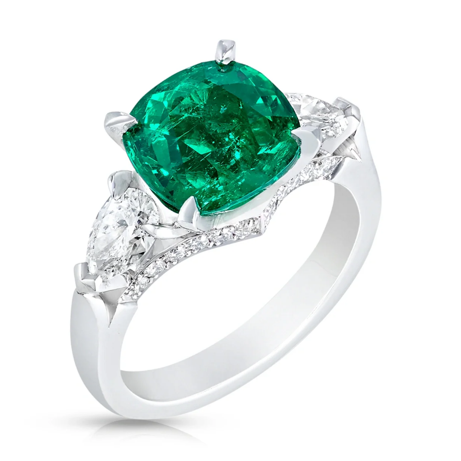 Emerald and Diamond Ring