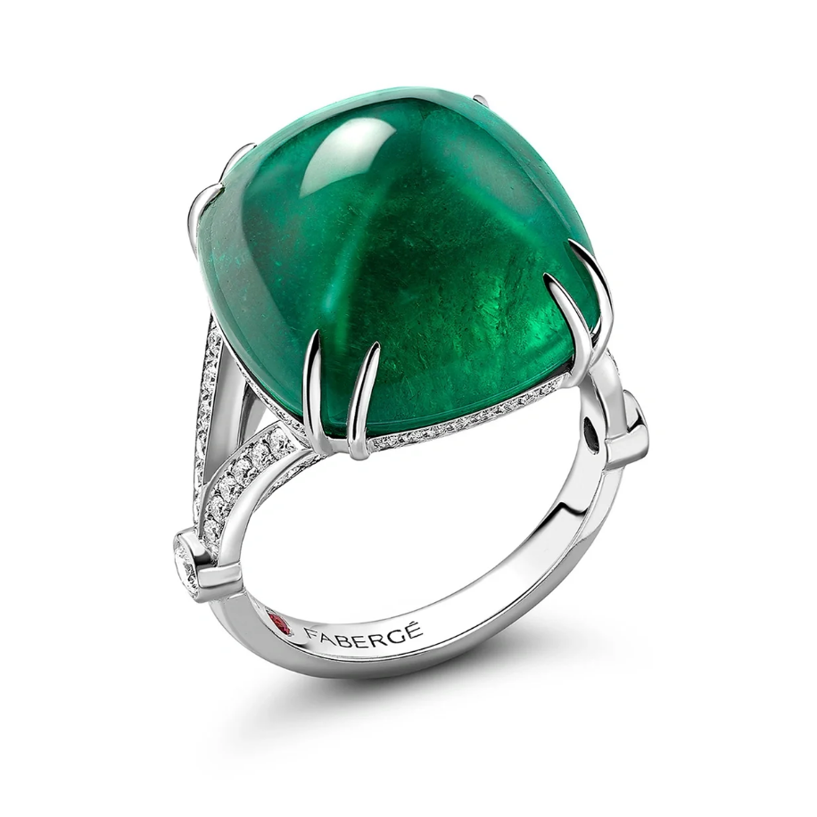 Colours of Love Empress Emerald Ring Set With Diamonds