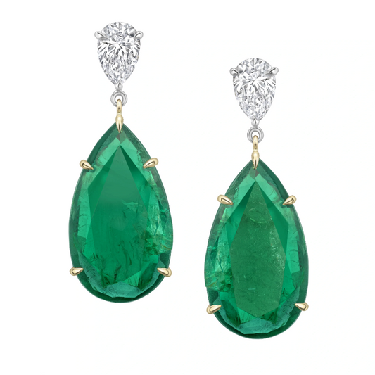 Emerald and Diamond Earrings