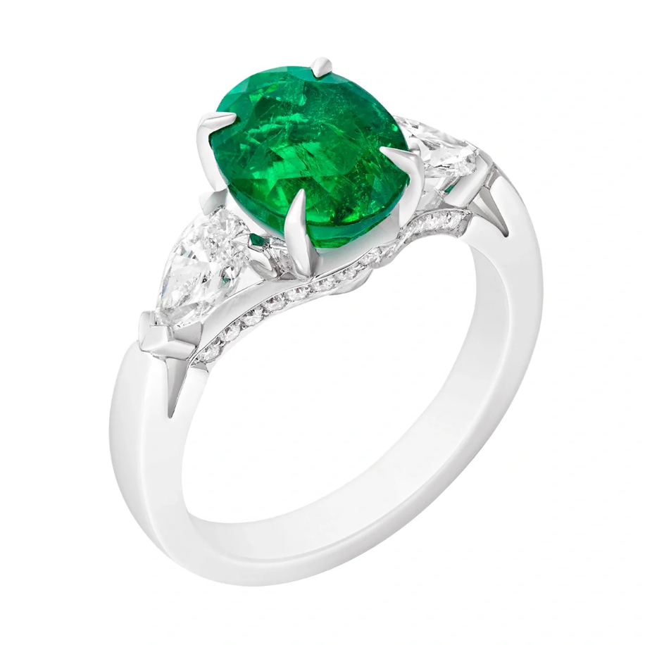 Emerald and Diamond Ring