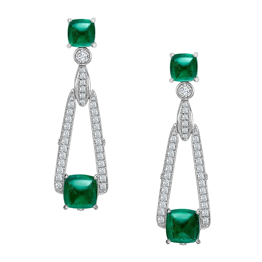 Colours of Love Empress Emerald Drop Earrings