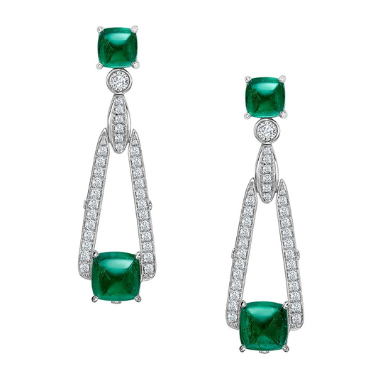 Colours of Love Empress Emerald Drop Earrings