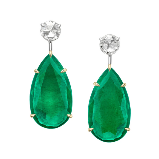 Emerald and Diamond Earrings