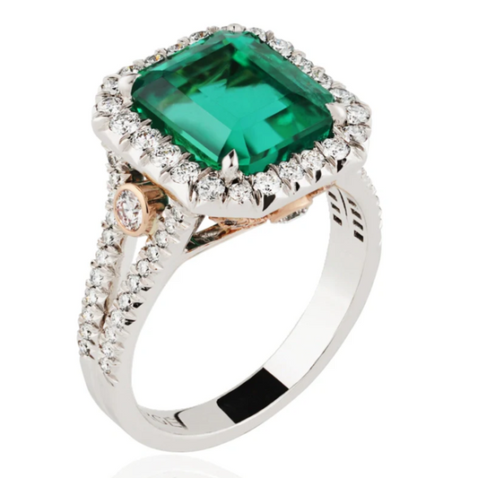 Emerald and Diamond Ring