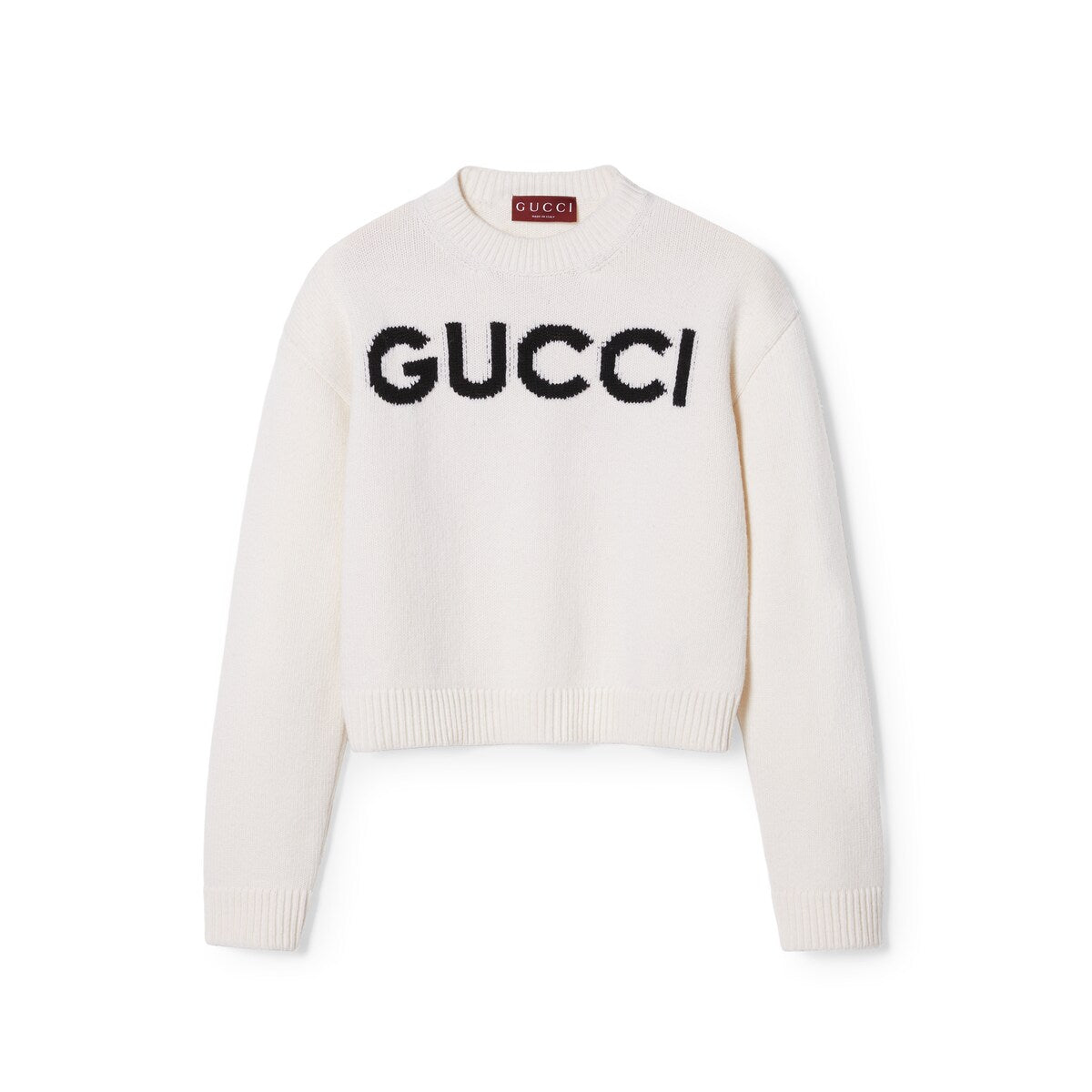 Gucci Wool Top With Gucci Intarsia