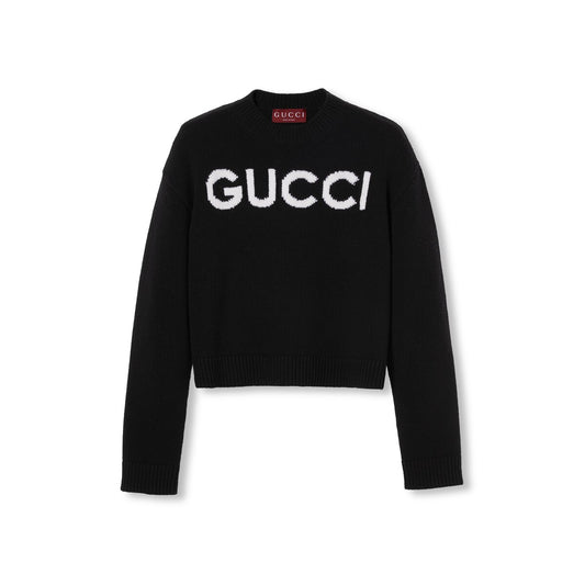 Gucci Wool Top With Gucci Intarsia