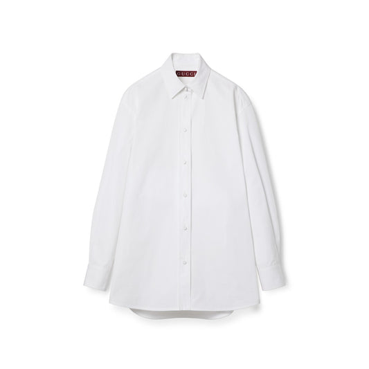 Gucci Cotton Poplin Shirt With Ribbon Tie