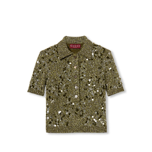Gucci Tweed Blend Polo Top